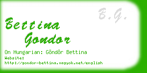 bettina gondor business card