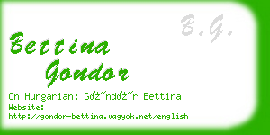 bettina gondor business card